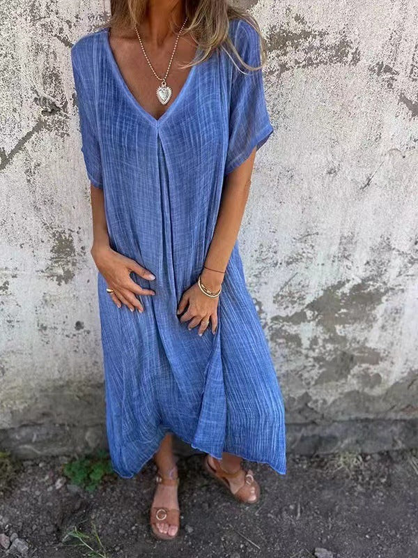 Damen Sommerkleid Leicht Baumwolle Pastell - Eveloria