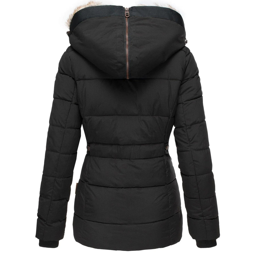 Damen Winterjacke Taillierte Kapuze