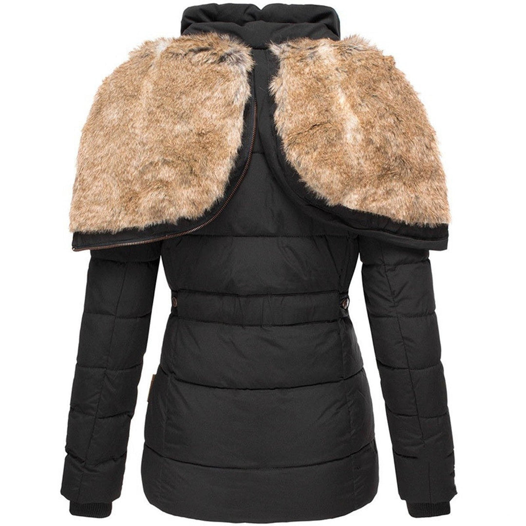 Damen Winterjacke Taillierte Kapuze