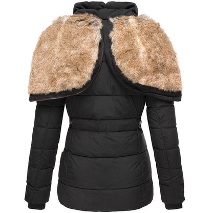 Damen Winterjacke Taillierte Kapuze