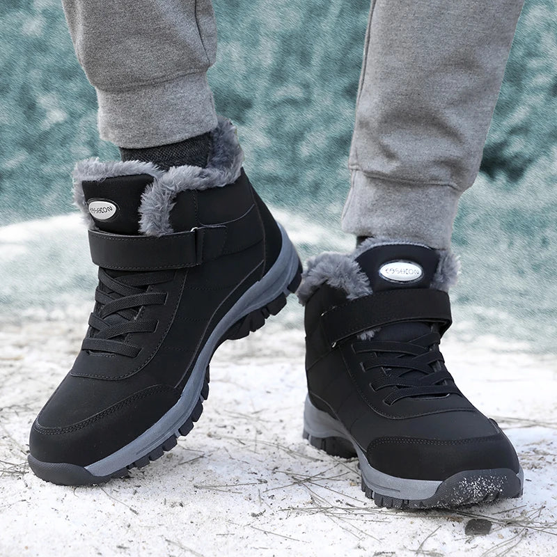 Herren Winterstiefel Gepolstert Profilsohle Warm