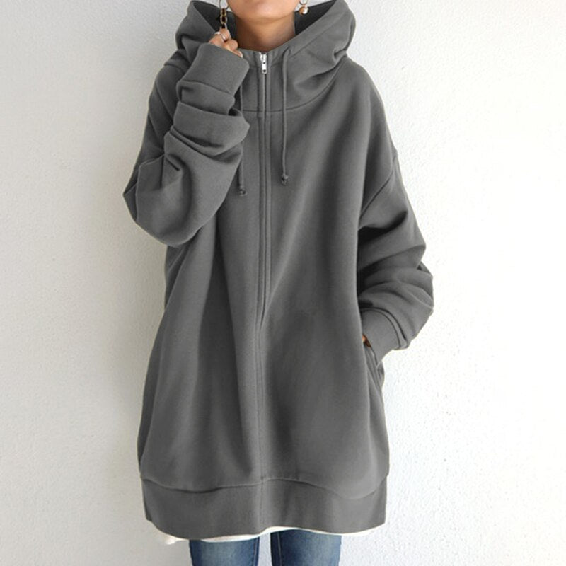 Eveloria Damen Oversize Winterhoodie Cassandra Baumwolle - Eveloria
