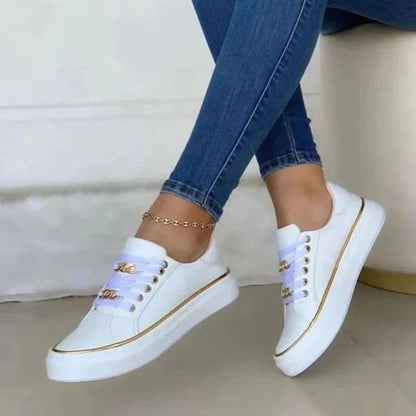 Eveloria Damen Sneaker Goldakzent