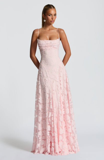 Damen Maxi Kleid Spaghettiträger Hochzeitsgast