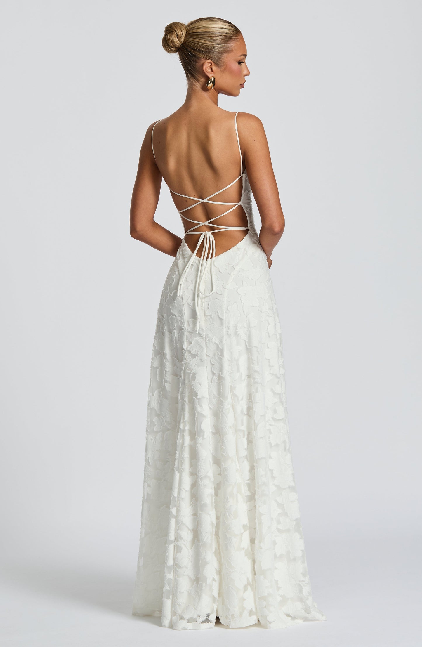 Damen Maxi Kleid Spaghettiträger Hochzeitsgast