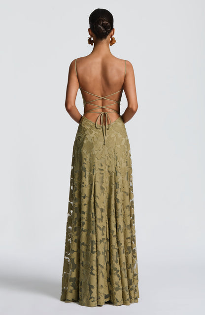 Damen Maxi Kleid Spaghettiträger Hochzeitsgast