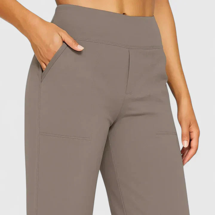 Damen Loungehose Weite Bein Stretchbund