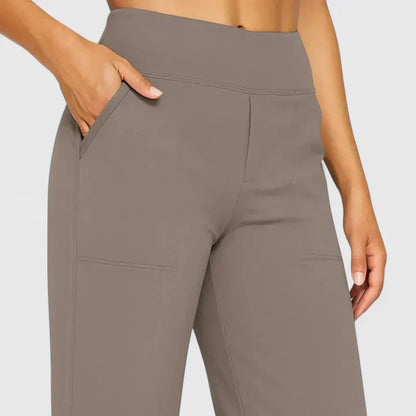 Damen Loungehose Weite Bein Stretchbund