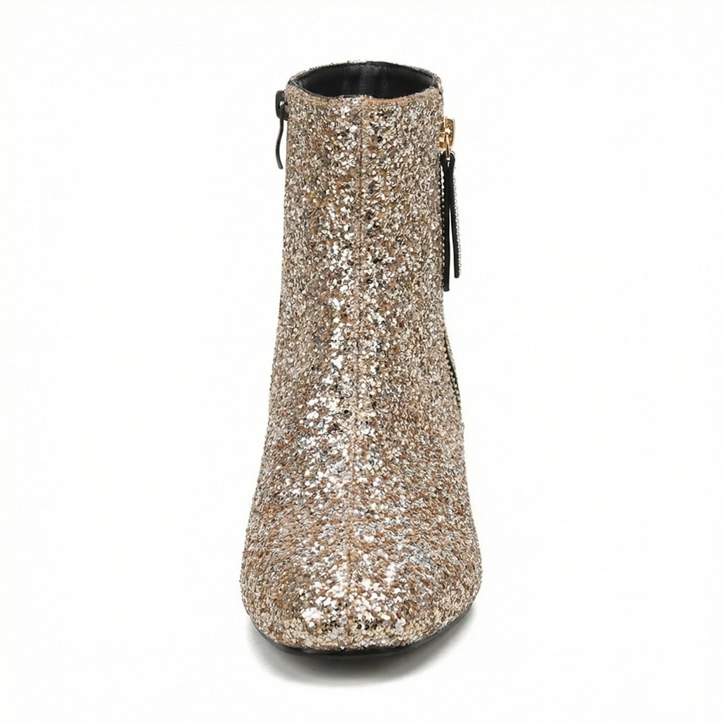 Eveloria Damen Ankle Boots Glitzernd Blockabsatz