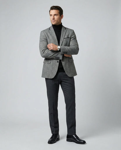 Herren Glencheck Sakko Slim Fit