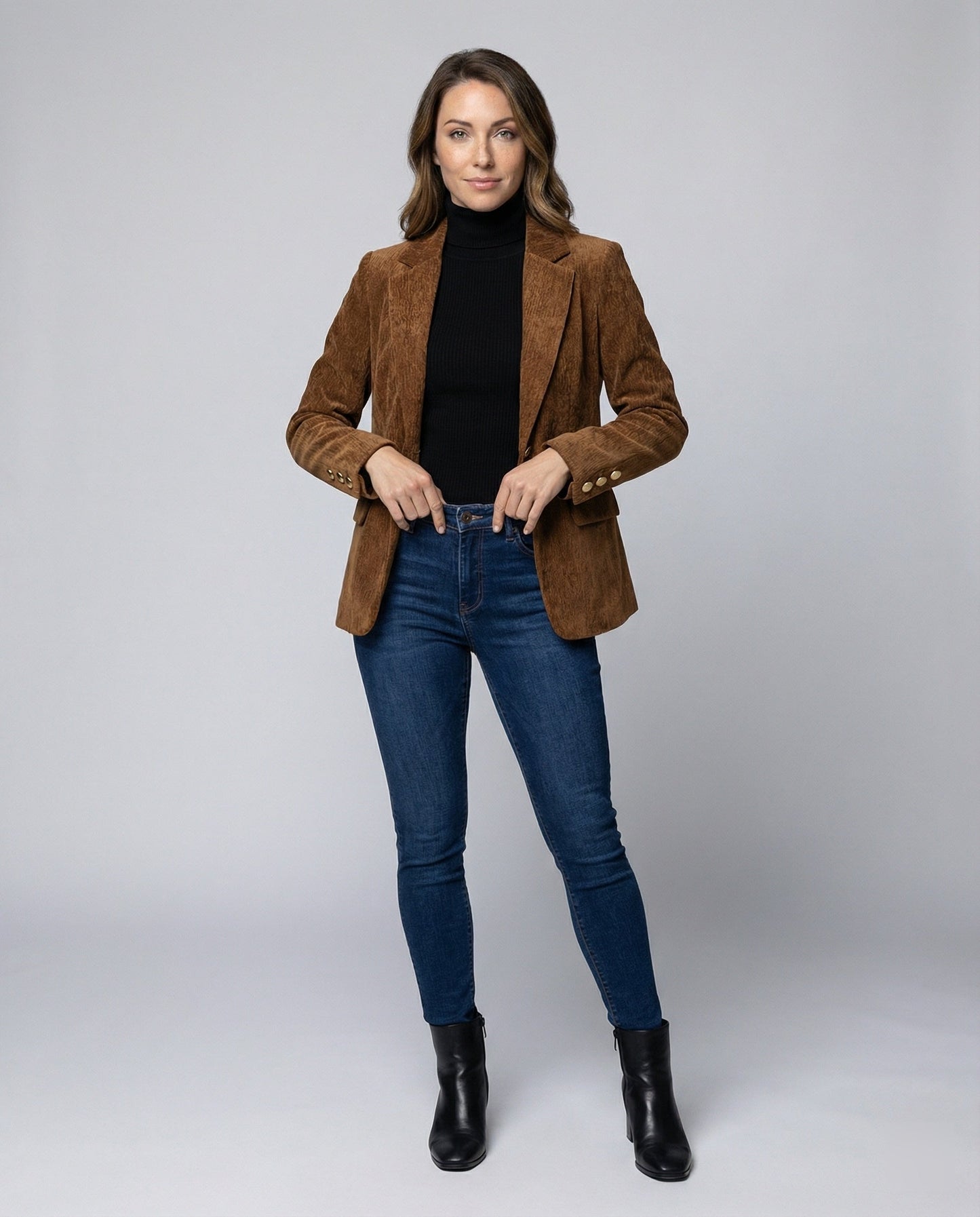 Damen Blazer Elegant Cord - Eveloria