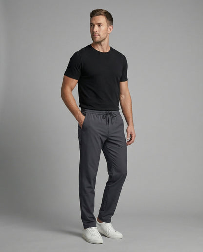 Herren Chino Hose Elastisch Mit Tunnelzug