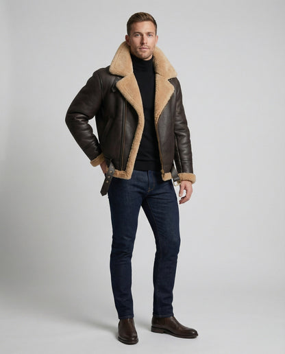 Lammfell Pilotenjacke