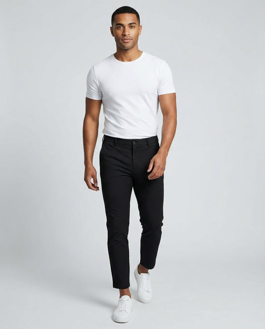 Herren Slimfit Anzughose Mit Taschen Schwarz - Eveloria