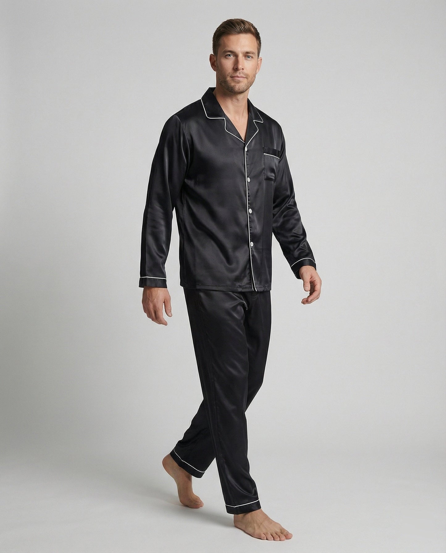 Herrenpyjama Satin - Eveloria