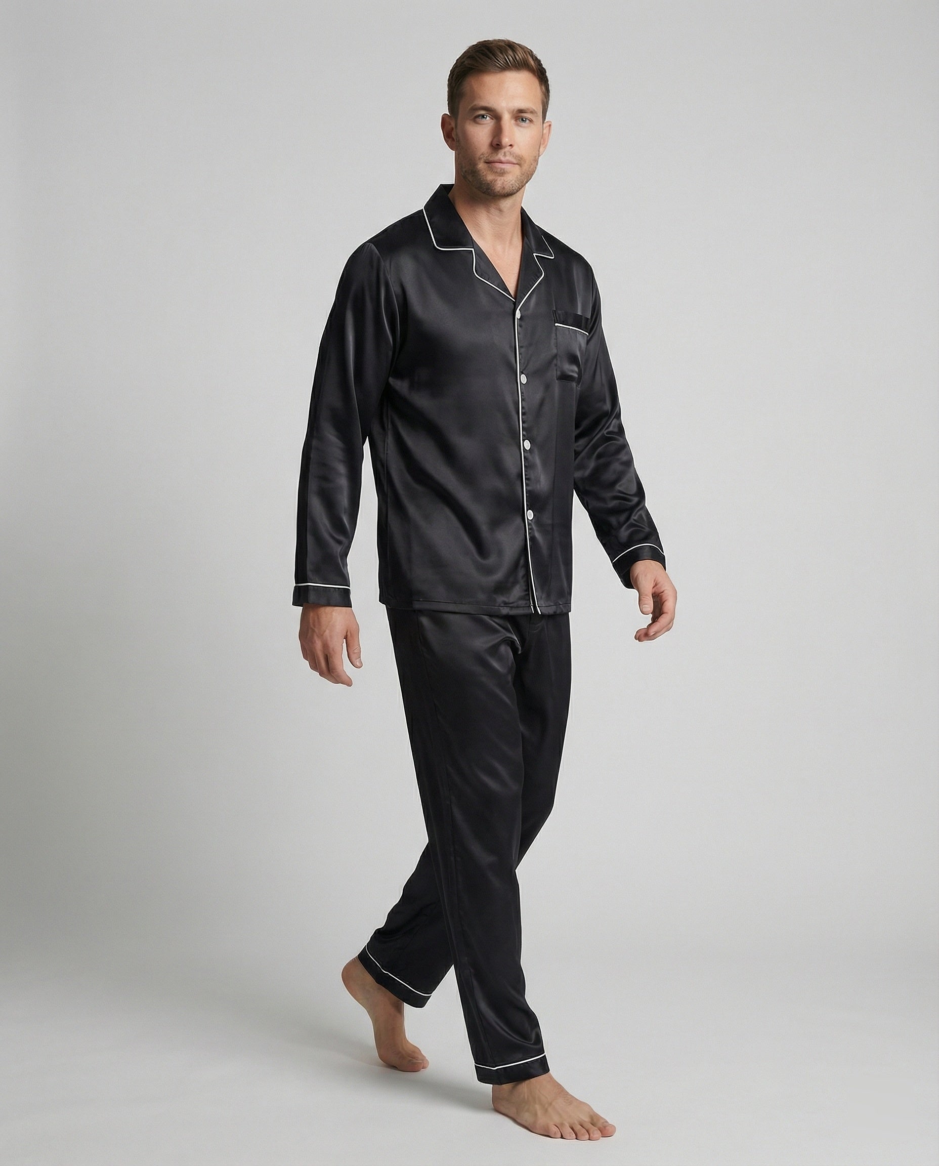 Herrenpyjama Satin - Eveloria