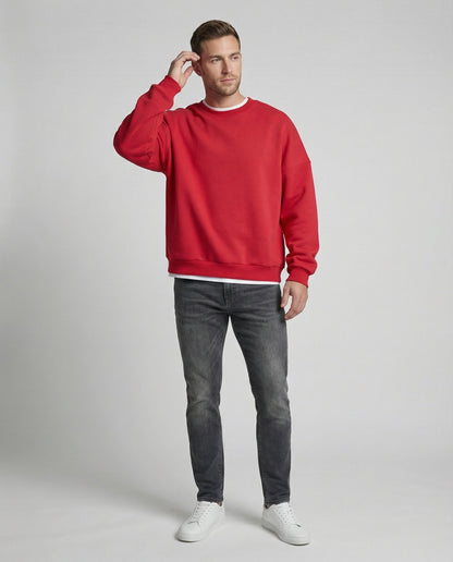 Herren Oversize Sweatshirt Freizeitkleidung