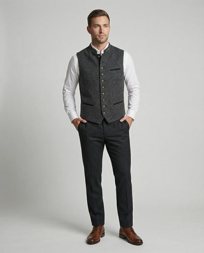 Graue Trachtenweste Elegantes Design