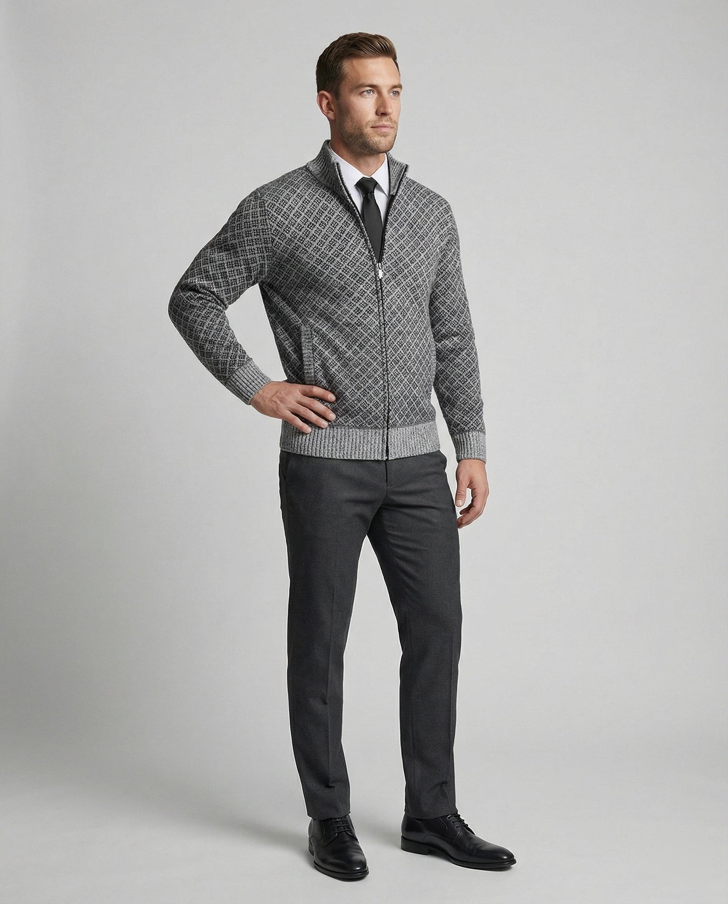 Herren Strickjacke Zipper