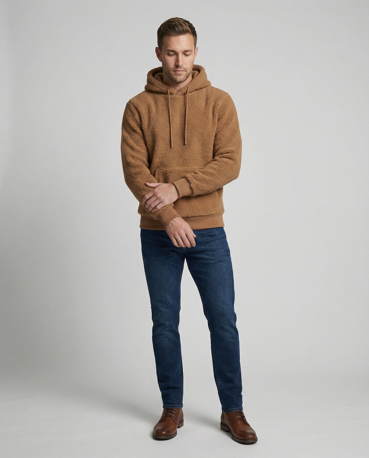 Herren Teddy Pullover Kuschelfleece