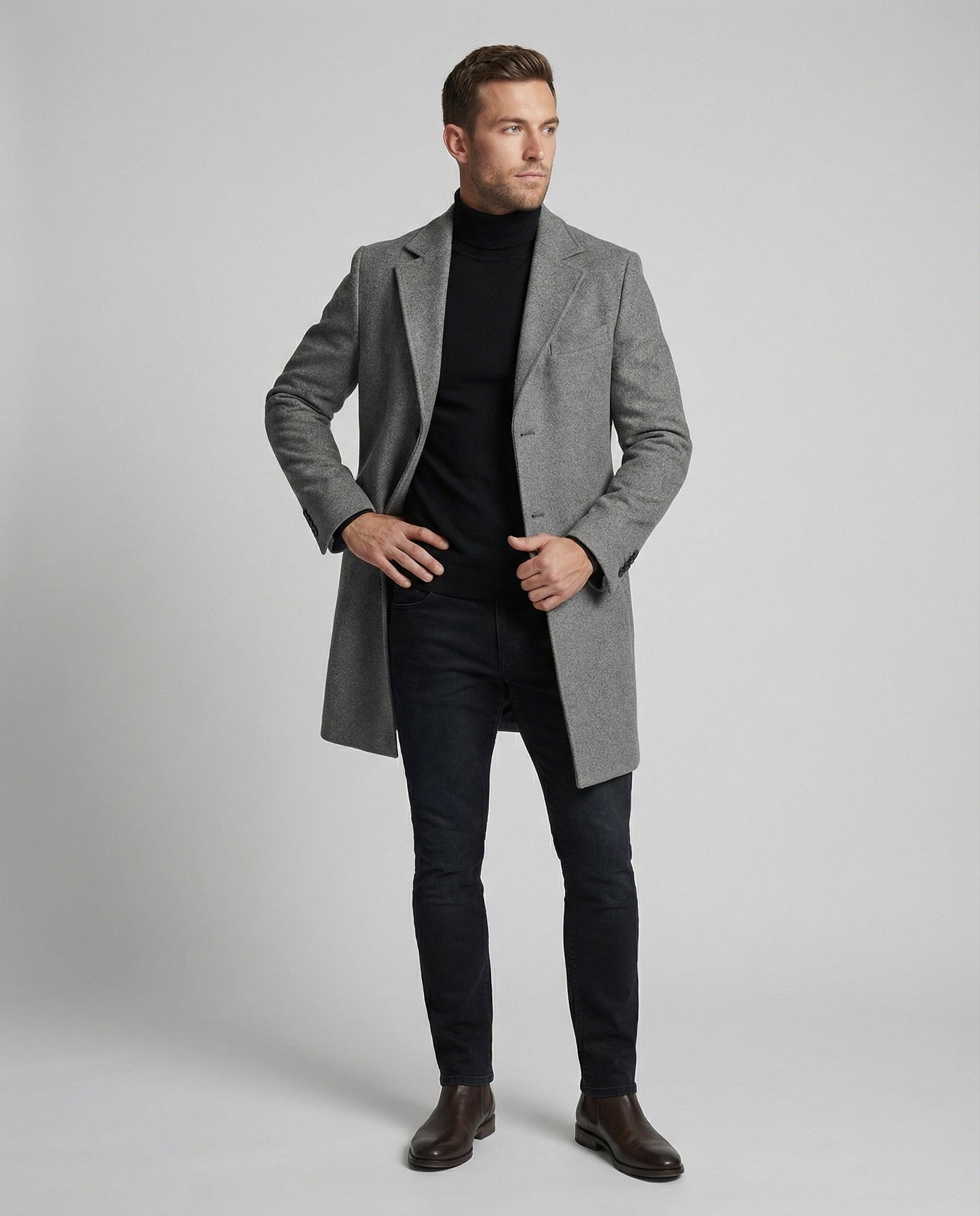 Herren Wintermantel Revers