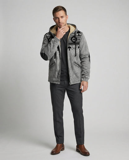 Herren Kapuzenjacke Tribal Print