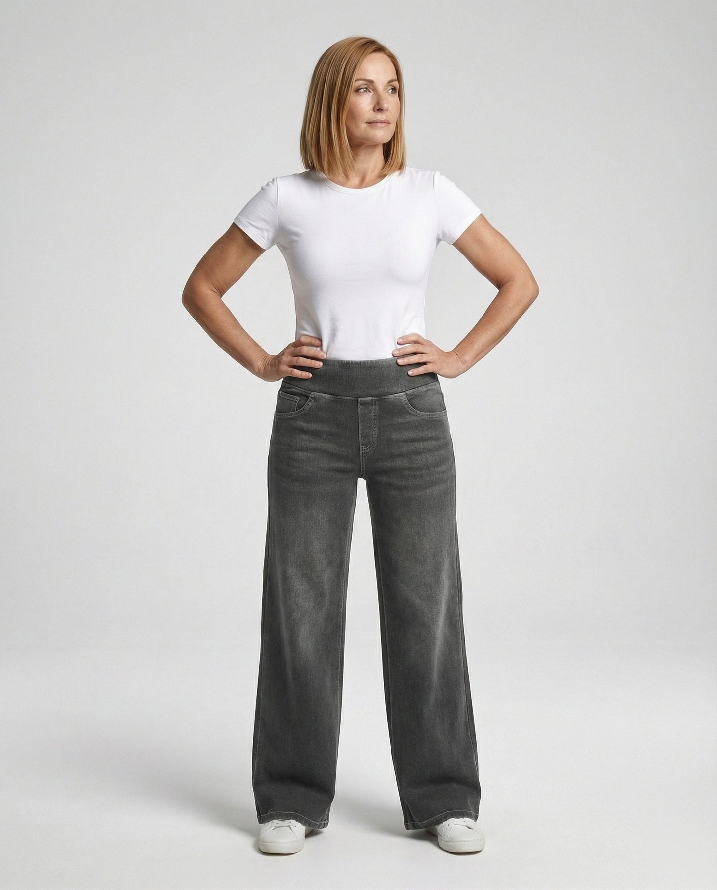Damen High Waist Flared Jeans