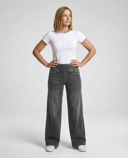 Damen High Waist Flared Jeans
