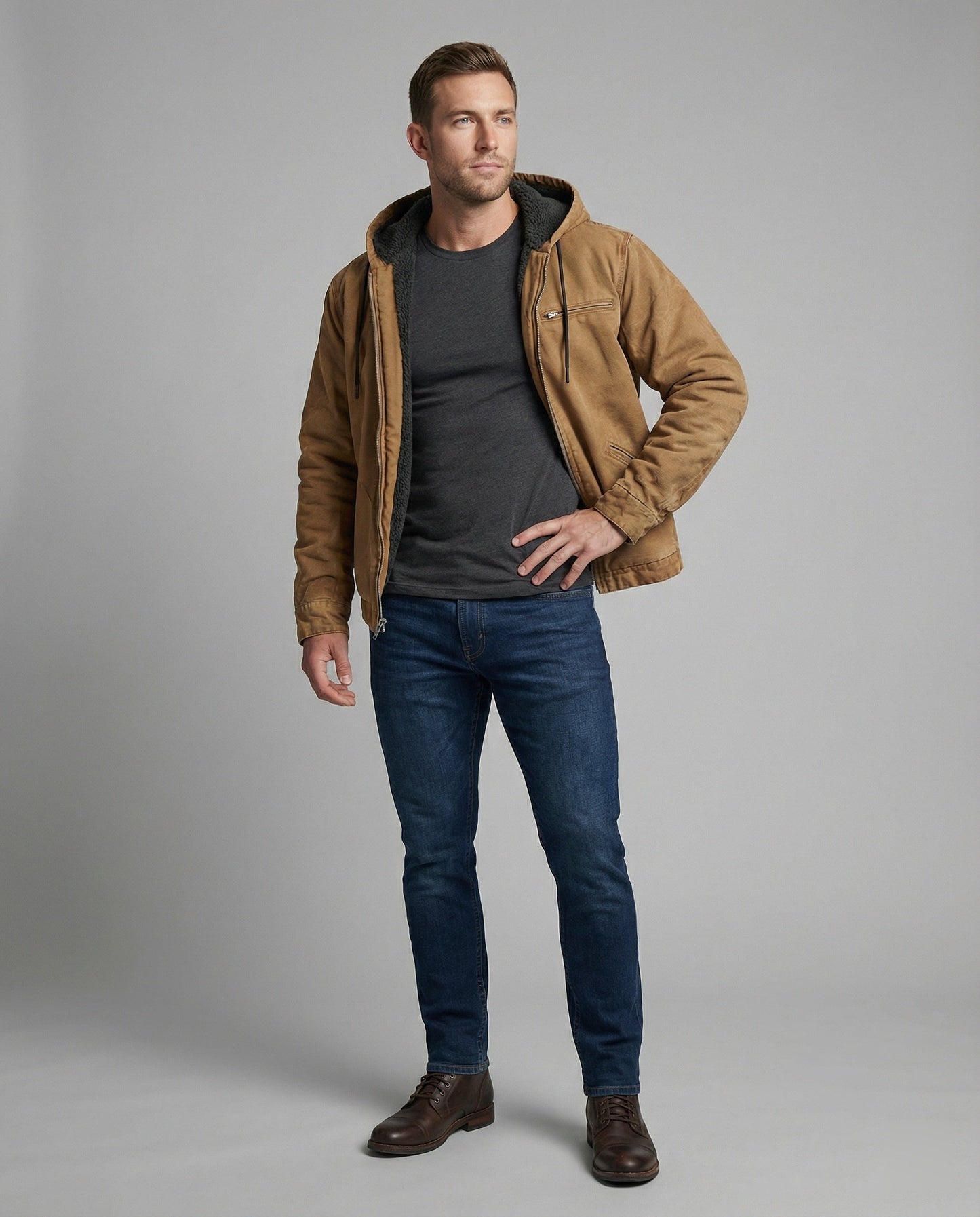 Herren Jacke Komfort Leder