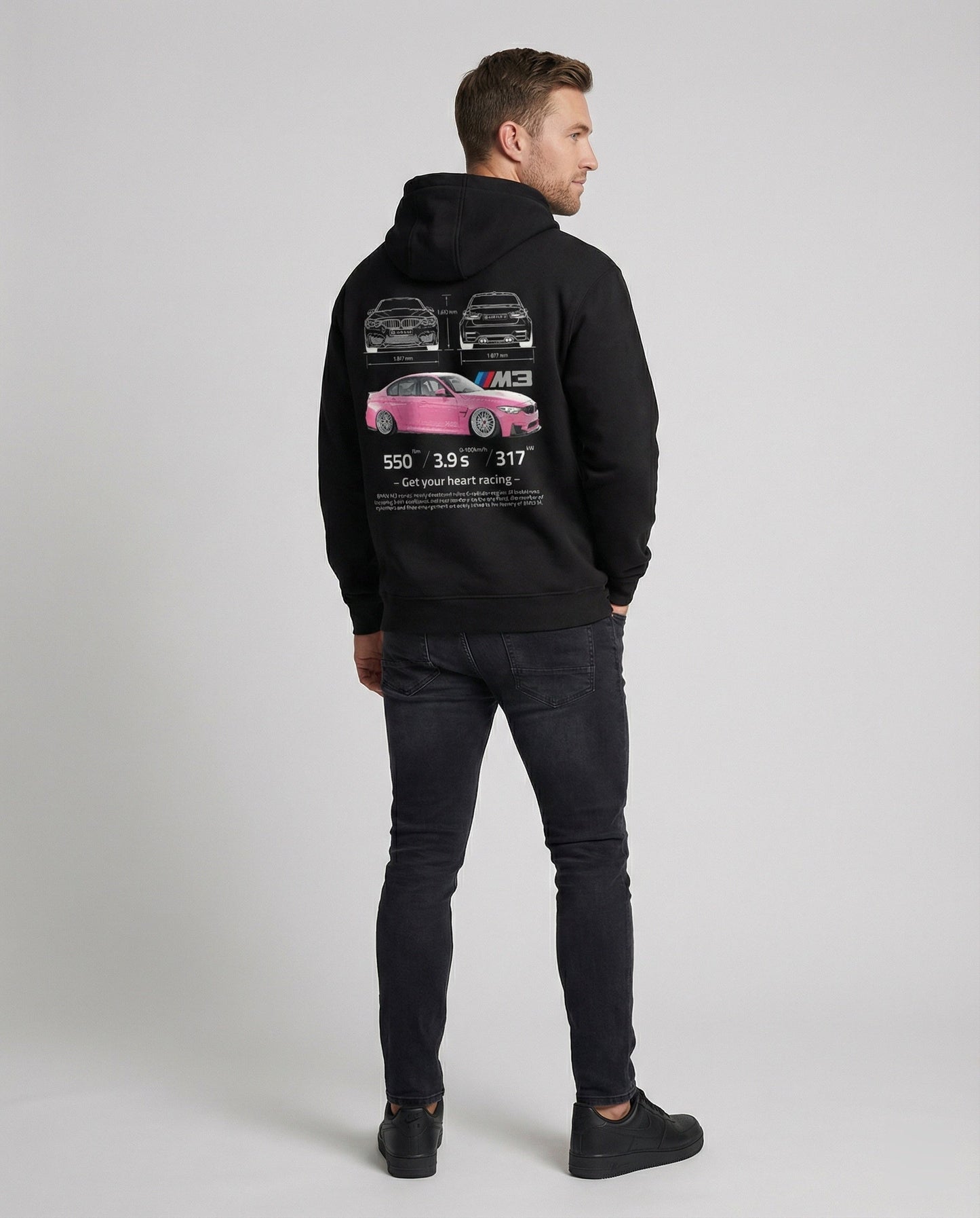 Herren Oversized Rennhoodie