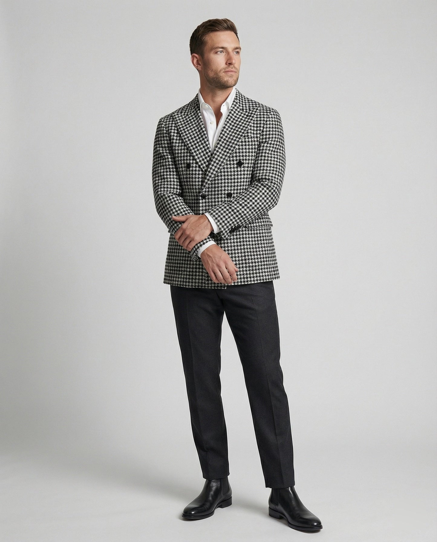 Herren Karoblazer Moderner Schnitt Elegantes Design
