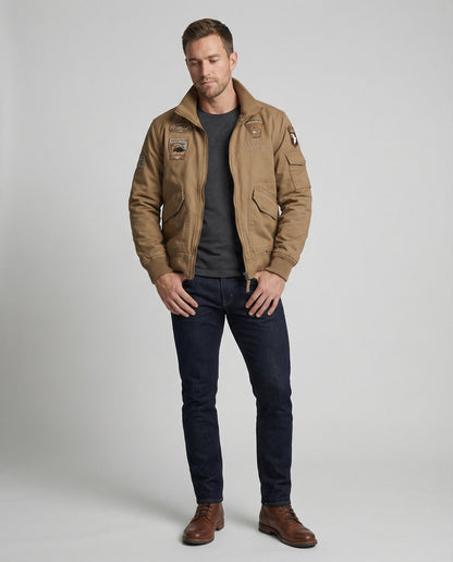 Herren Bomberjacke Militärstil