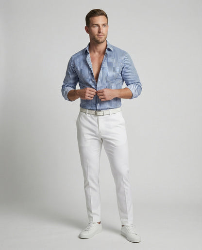 Herren Business Hemd Langarm Gestreift