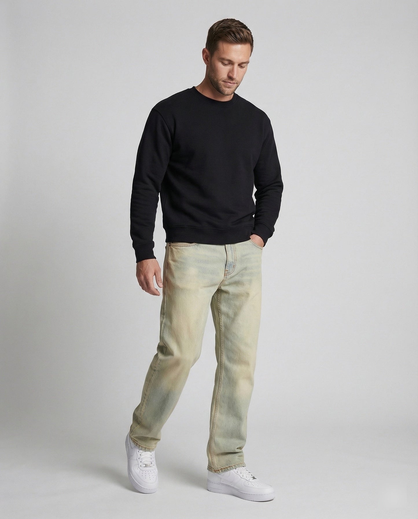 Herren Straight Jeans Klassischer Schnitt