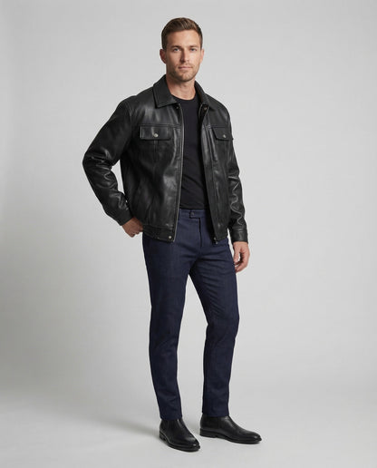 Herren Kunstlederjacke