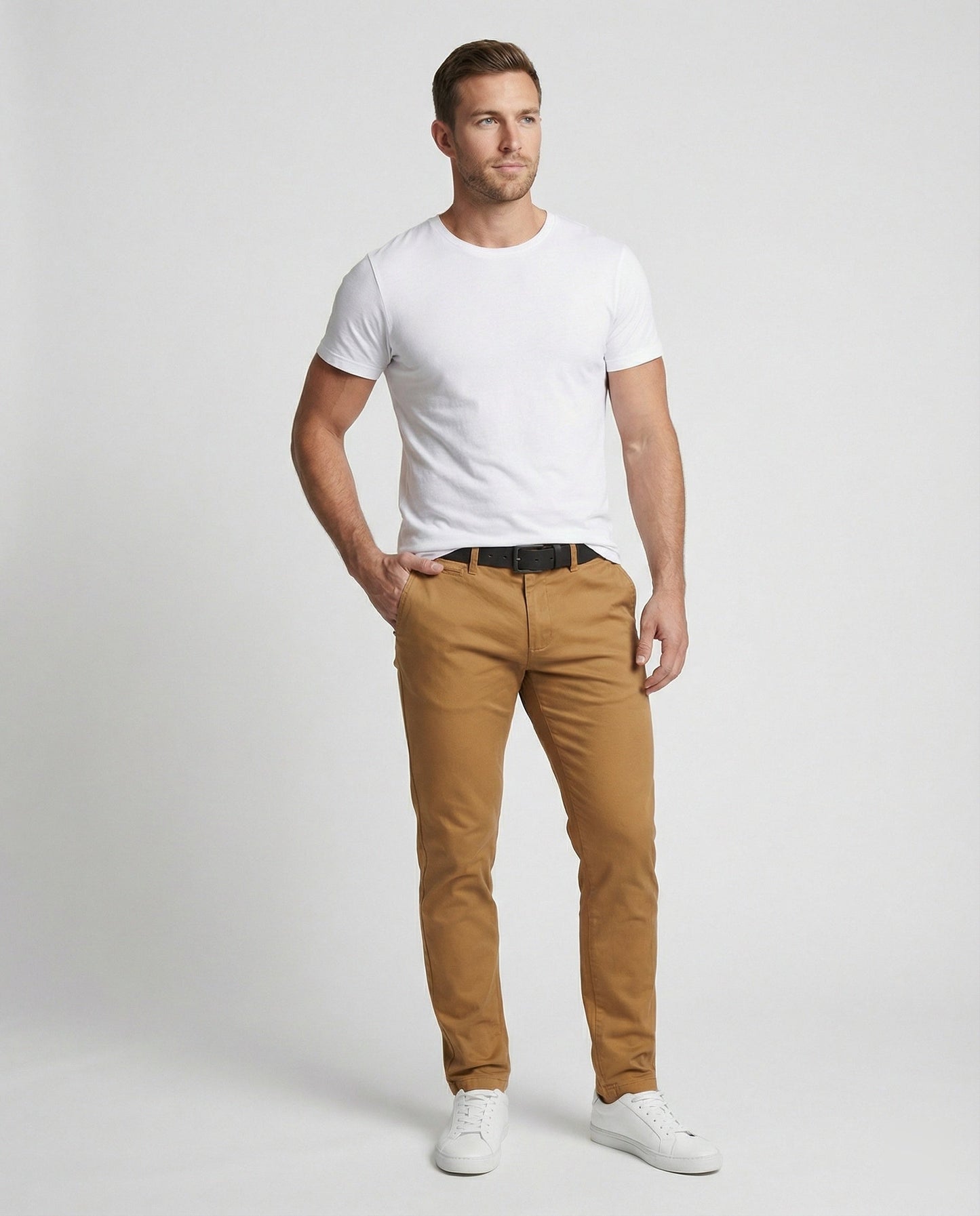 Herren Slim-Fit-Chinohose Modern
