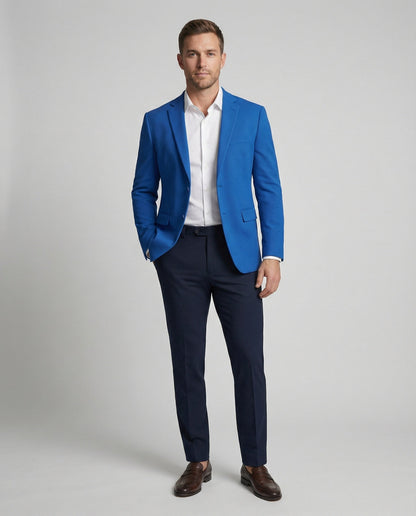 Herren Blazer Strukturstoff Stadtlook