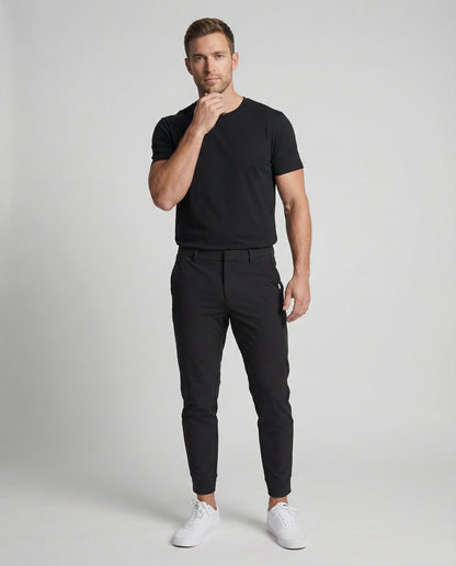 Elegante Herren Anzughose Elastisch Schwarz - Eveloria