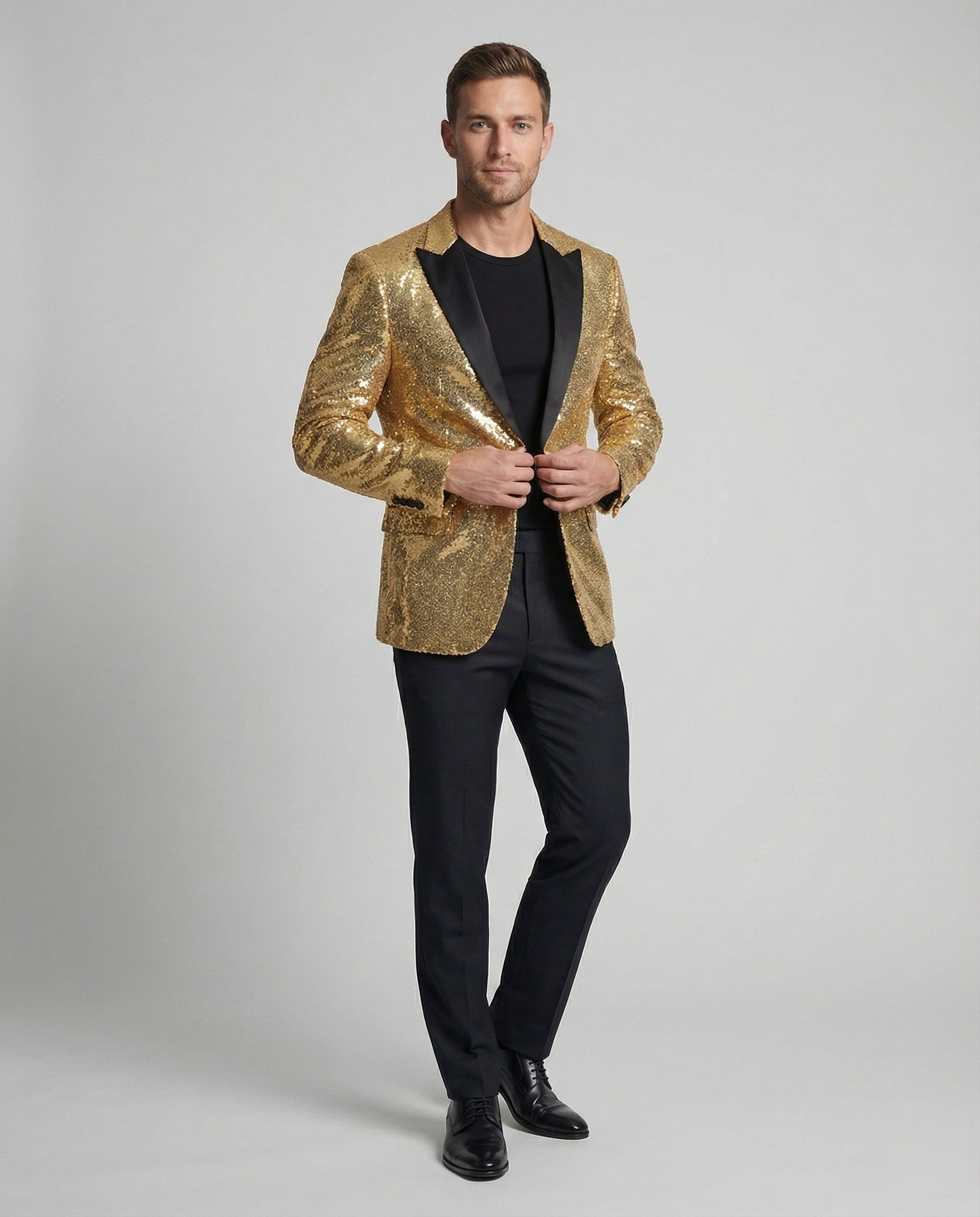 Herren Pailletten Blazer Glamour