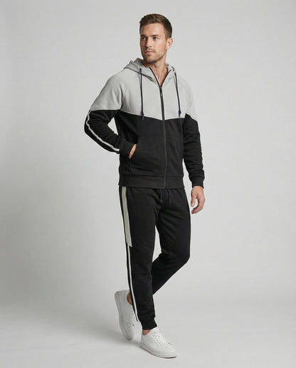 Herren Jogginganzug Reißverschlussjacke Baumwolle