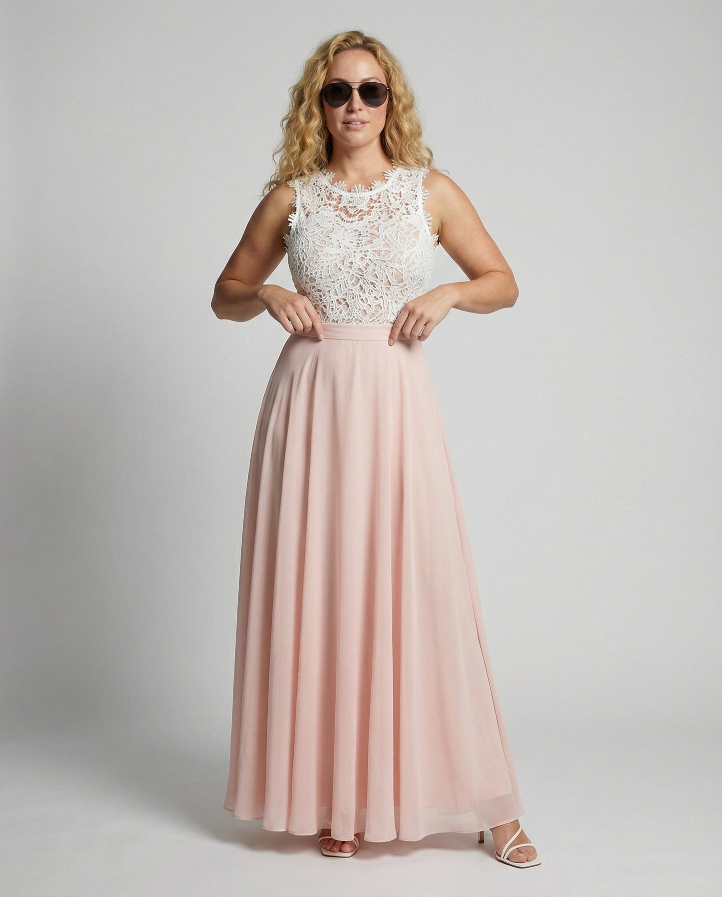 Damen Sommerkleid aus Spitze Elegant Schwarz - Eveloria