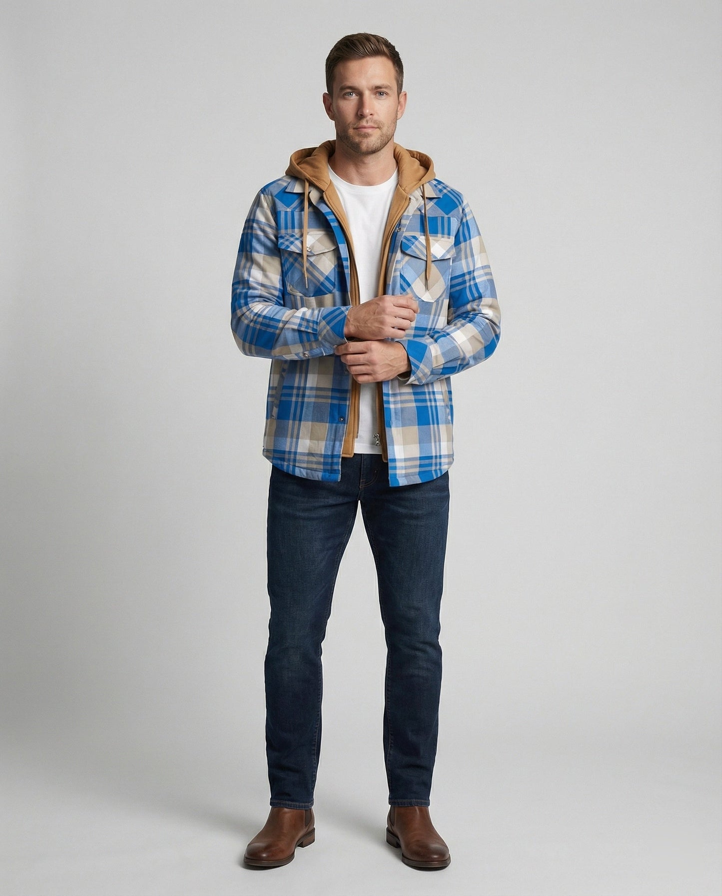 Herren Gefütterte Holzfällerjacke