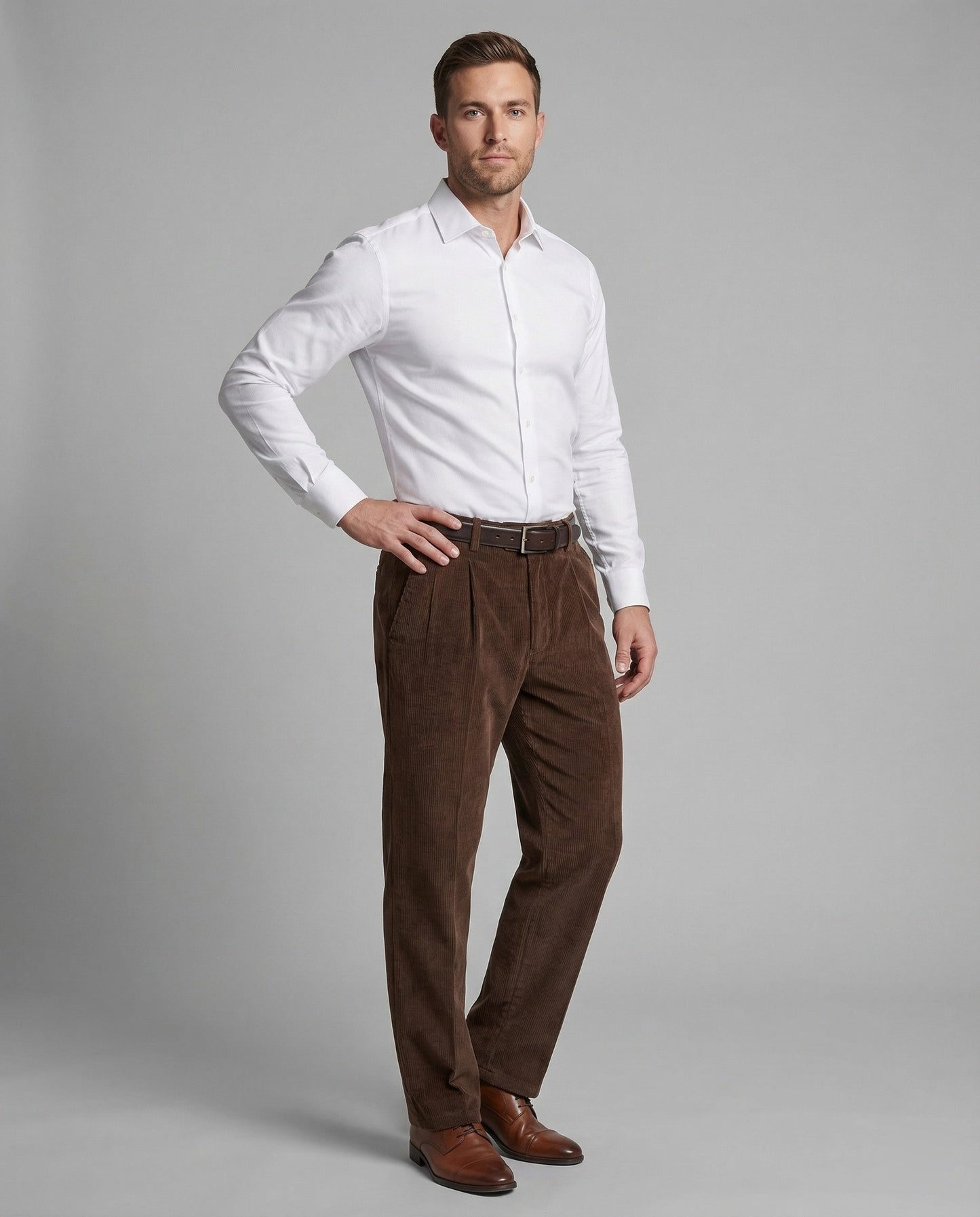 Herren Feincordhose Gürtelschlaufen