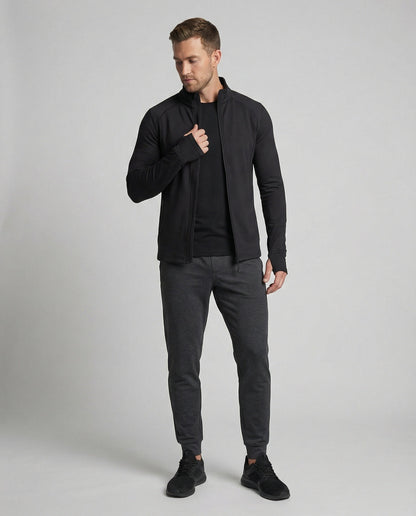 Herren Trainingsjacke Athletisch Mit Stehkragen