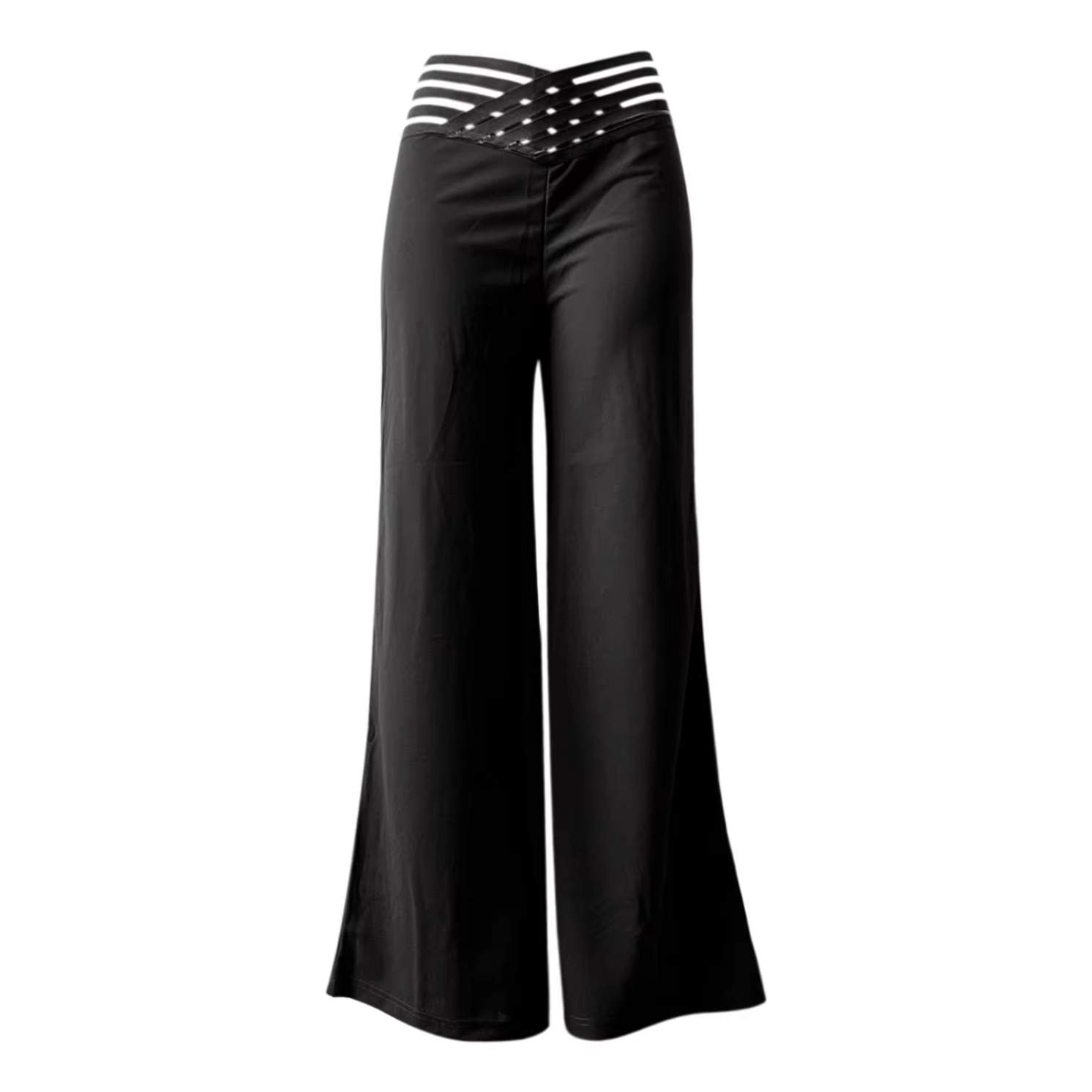 Eveloria Damen Flachbundhose Hochtailliert Überkreuzte Beine - Eveloria