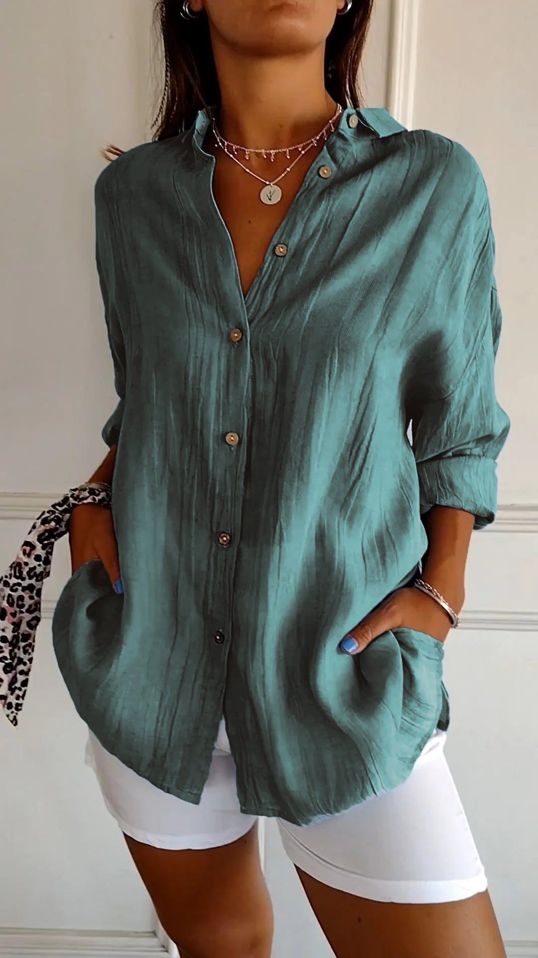 Eveloria Damen Sommerbluse Leicht Elegantes Design