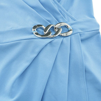 Eveloria Damen Minikleid Ärmellos Hochzeitskleid