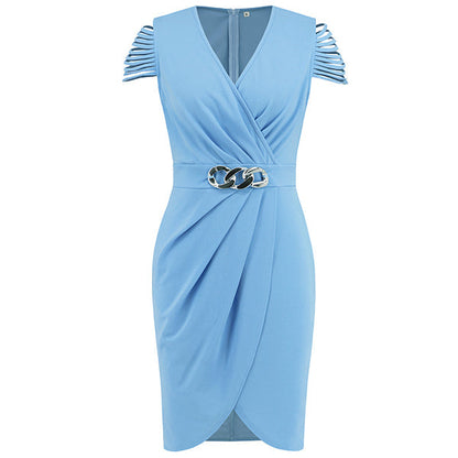Eveloria Damen Minikleid Ärmellos Hochzeitskleid