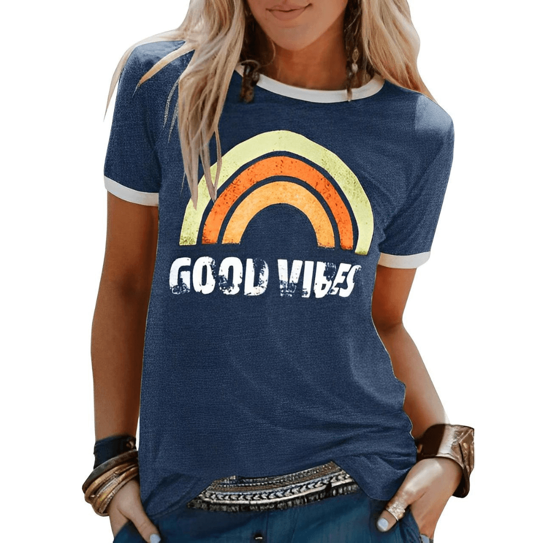 Damen T-Shirt Weiche Baumwolle Oversized Sommerleicht - Eveloria