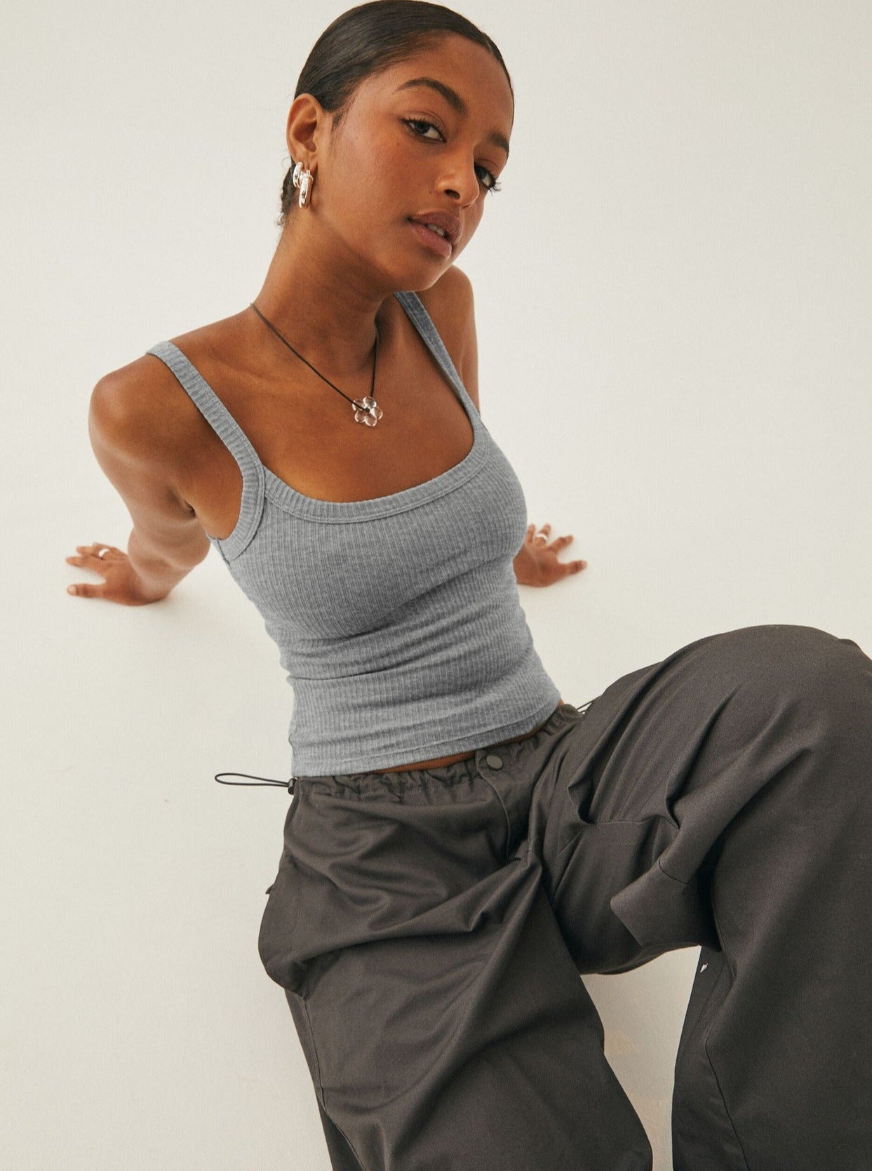 Anke Damen Tanktop Gerippt Rundhalsausschnitt